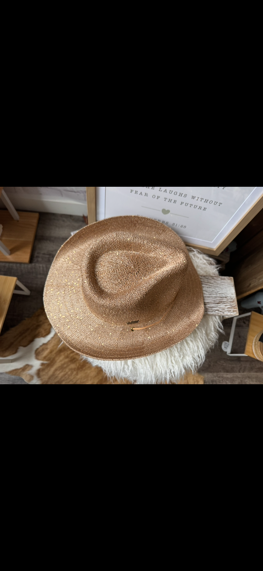 Gold Sparkle Cowboy Hat