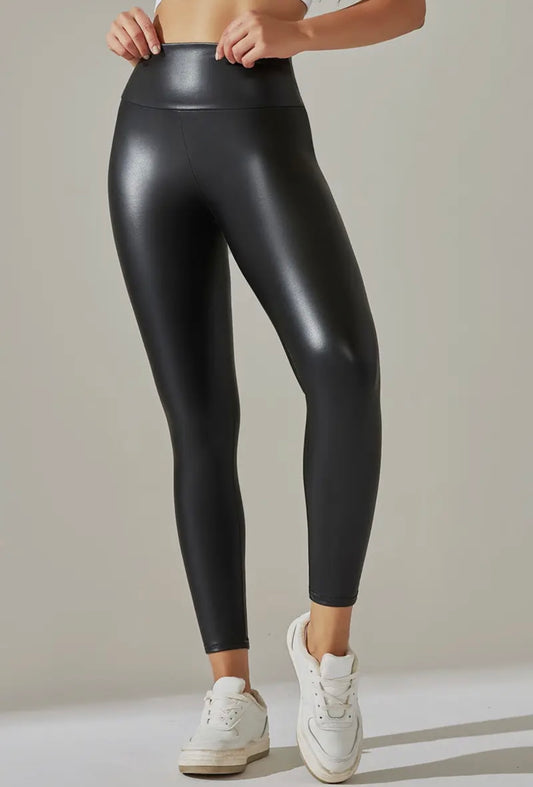 Black Faux Leather Leggings