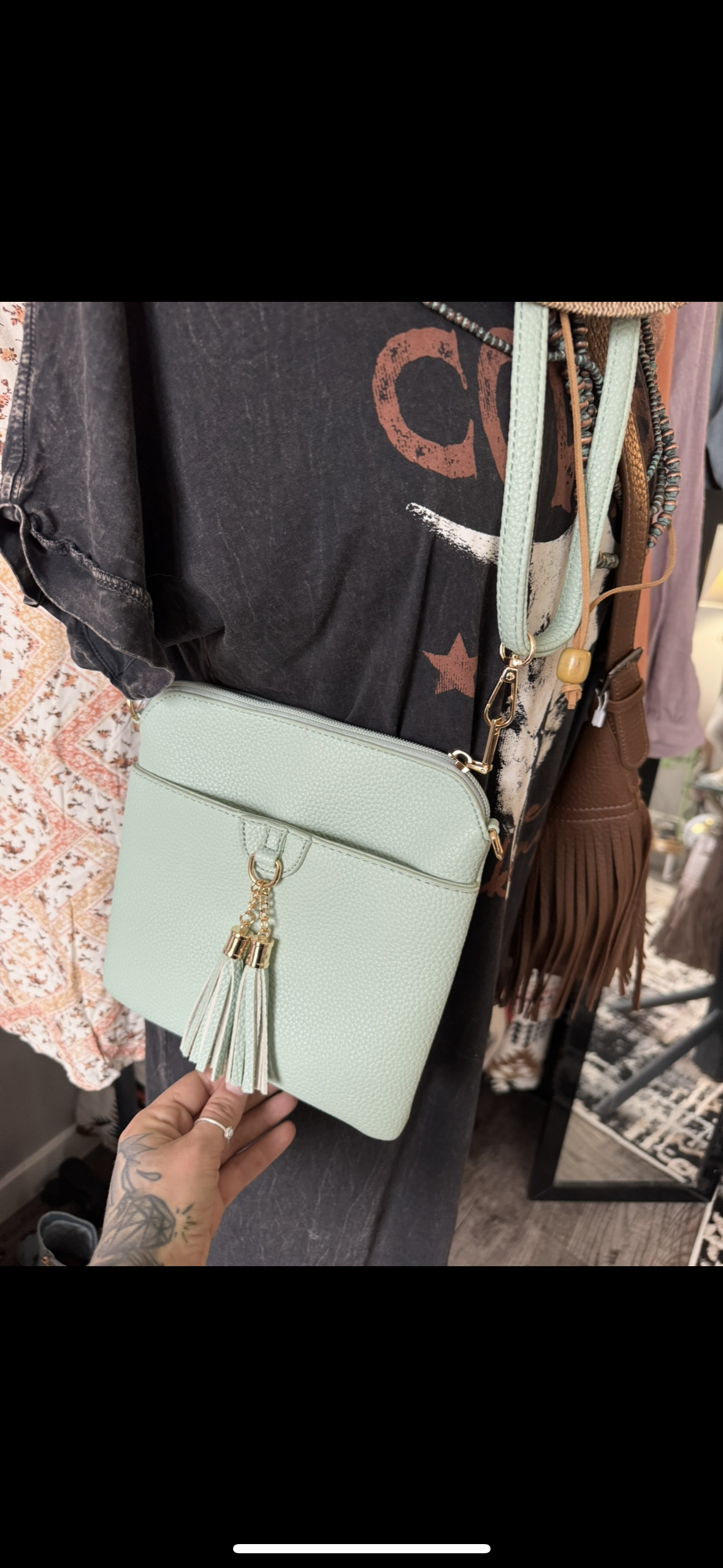Tiffany blue crossbody
