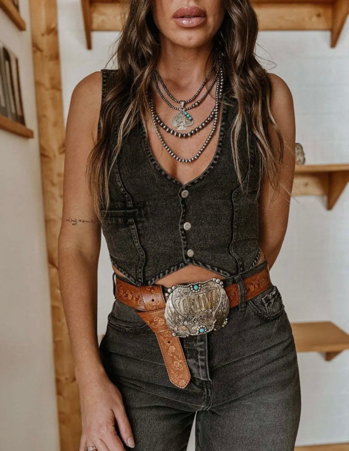 Perfect Denim Vest - Black (Copy)
